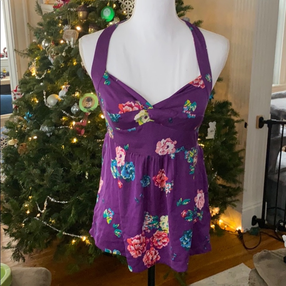 Floral halter top